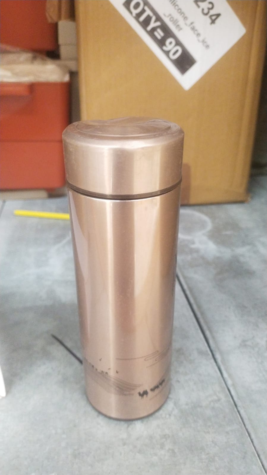 Vacuum Bottle, Double Wall Vacuum Mug, Stainless Steel water Bottle (350 ML Approx) Your Brand