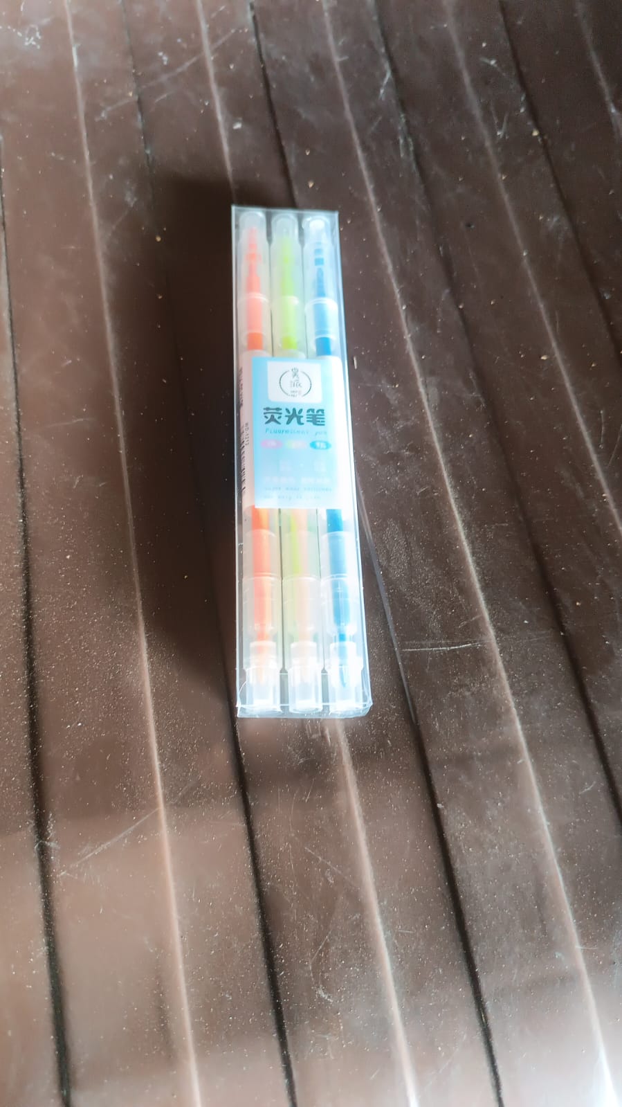 Dual-Headed Highlighter 3 Colors Double head Highlighter Pen (3 Pcs Set) Your Brand