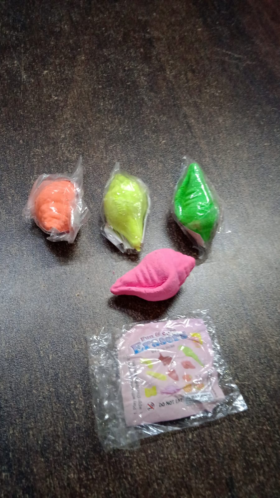 Shankh Shape Eraser Rubber (1 Pc / Mix Colour & Design) Your Brand