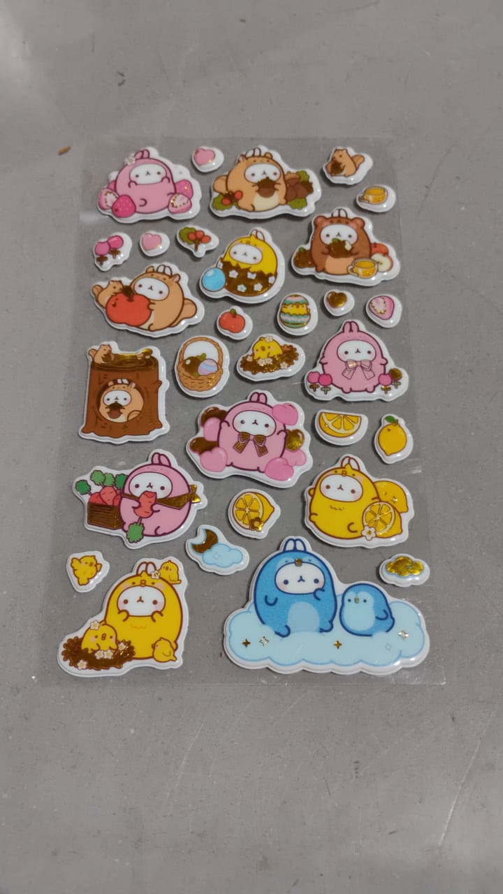 Multipurpose Adhesive 3D Stickers (1 Sheet / 17×10 Cm) Your Brand