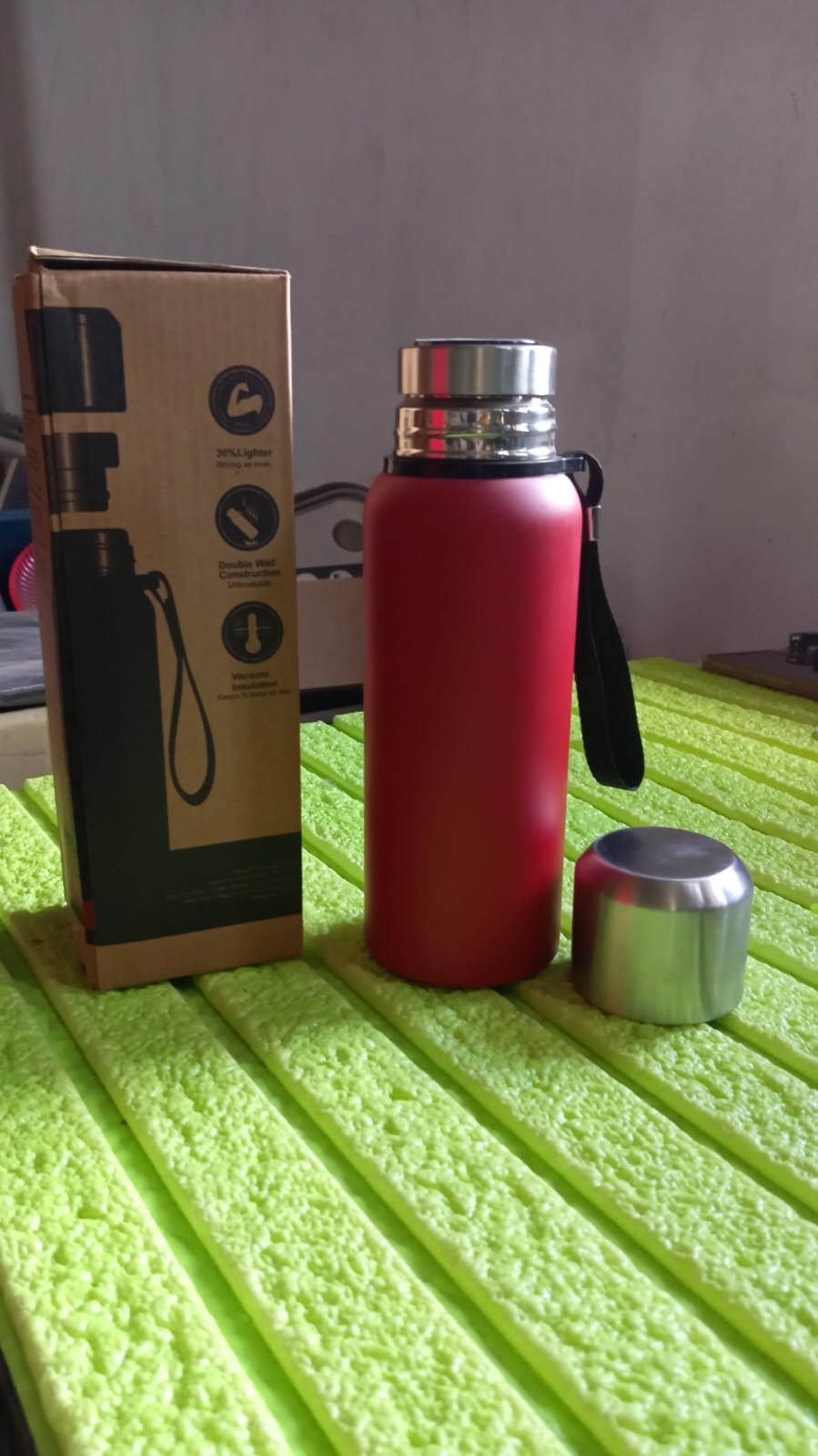 Stainless Steel Water Bottle, Fridge Water Bottle, Stainless Steel Water Bottle Leak Proof, Rust Proof, Cold & Hot Thermos steel Bottle| Leak Proof | Office Bottle | Gym | Home | Kitchen | Hiking | Trekking | Travel Bottle (Approx 600ML) Your Brand