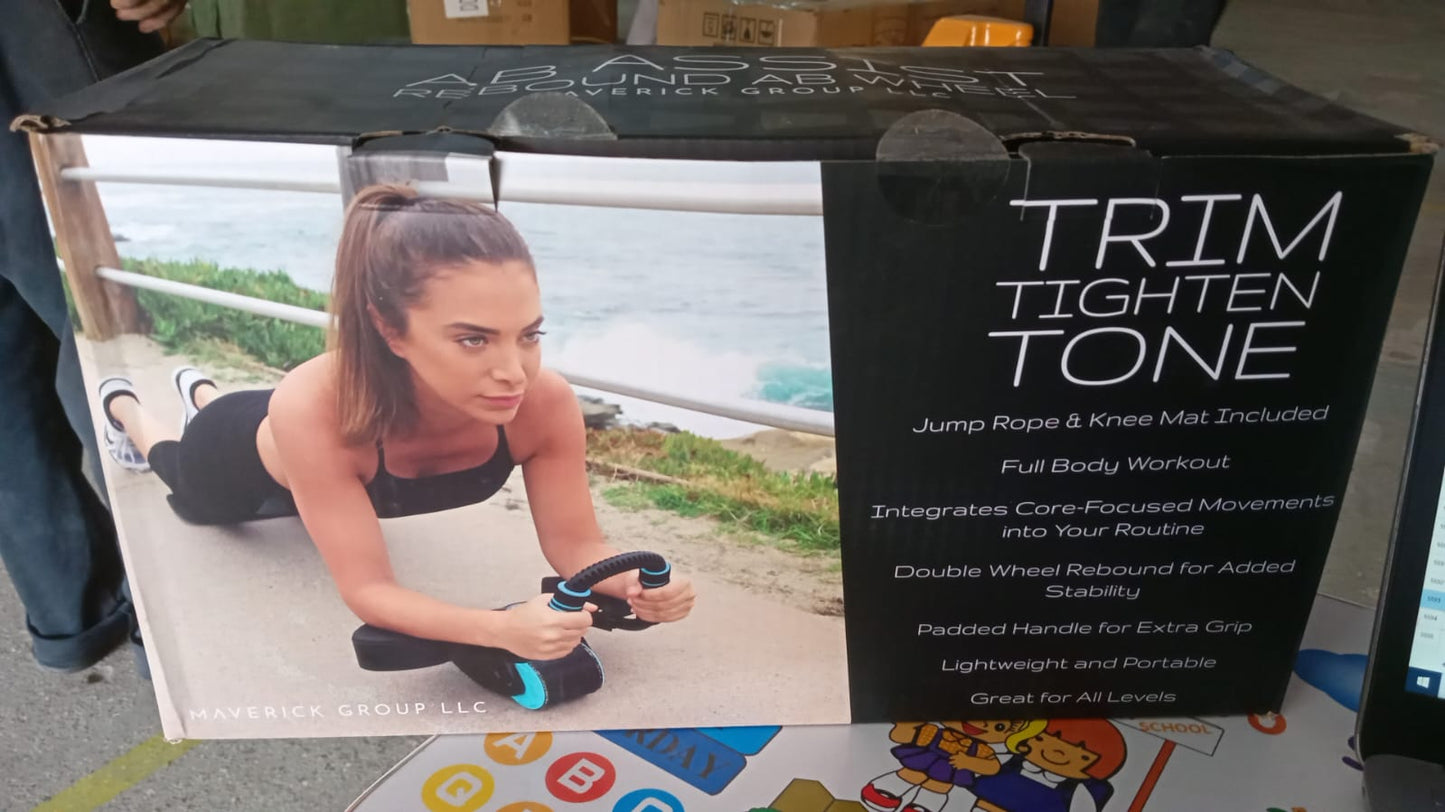 Abdominal Wheel Roller Widened Elbow Support Roller with Timer & Skipping Rope (1 Set) Your Brand