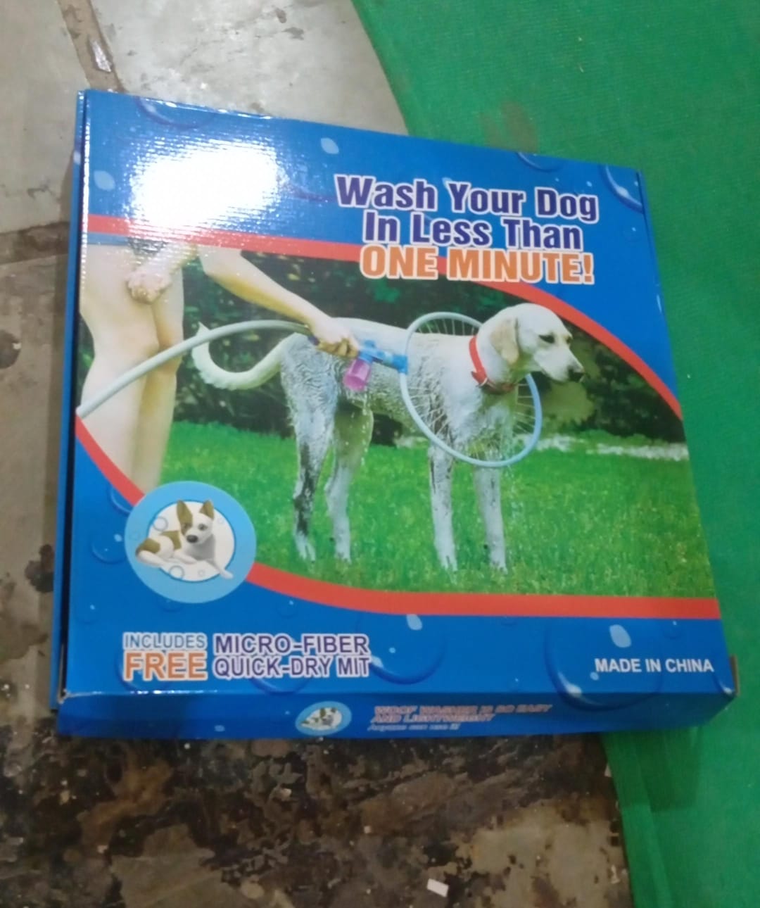 Pet Shower Sprayer, Cat Dog Grooming Bath Massager, With Microfiber Glove (1 Set) Your Brand