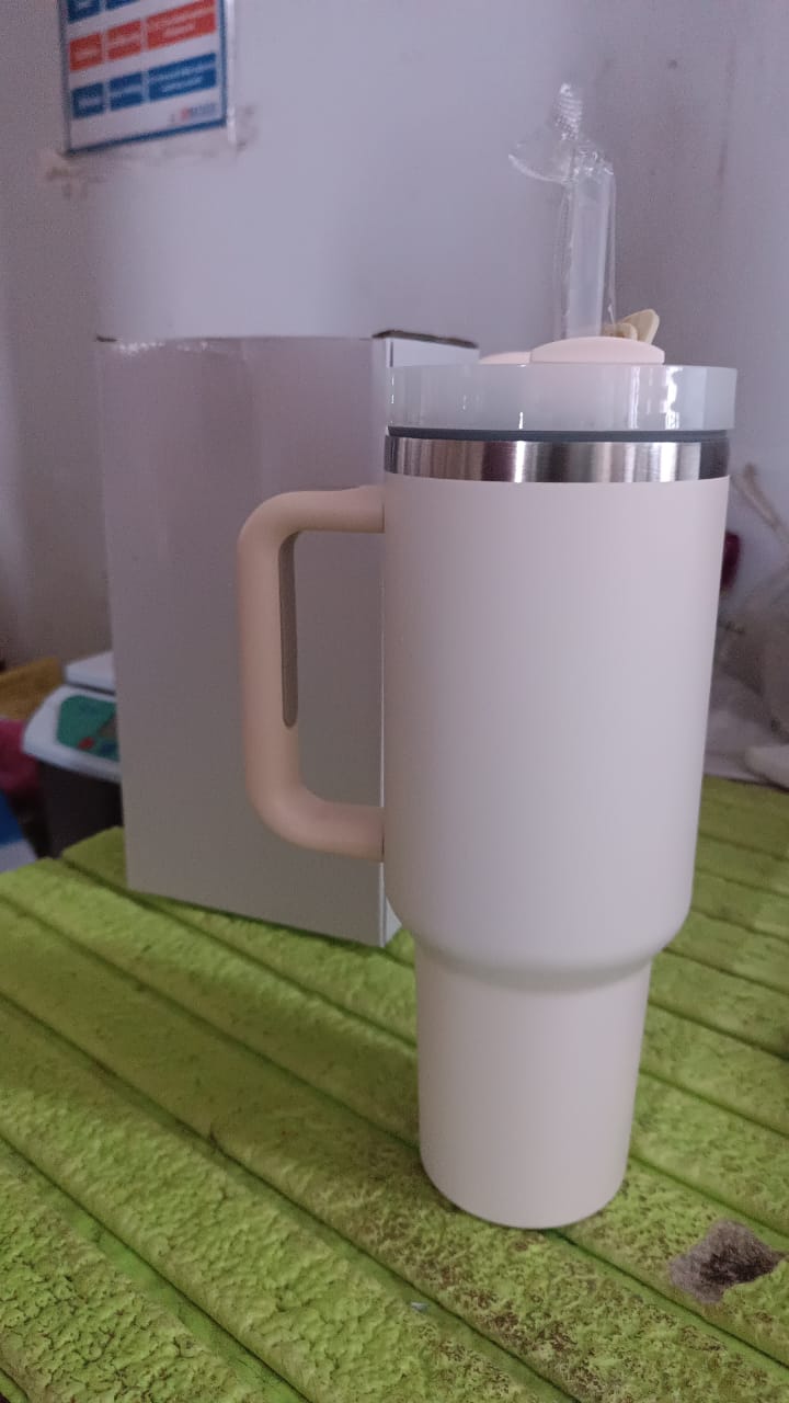 1200 ML Insulated Tumbler with Lid and Straw, Thermal Cope Beer Quencher (1200ml / 1 Pc / Mix Color) Your Brand