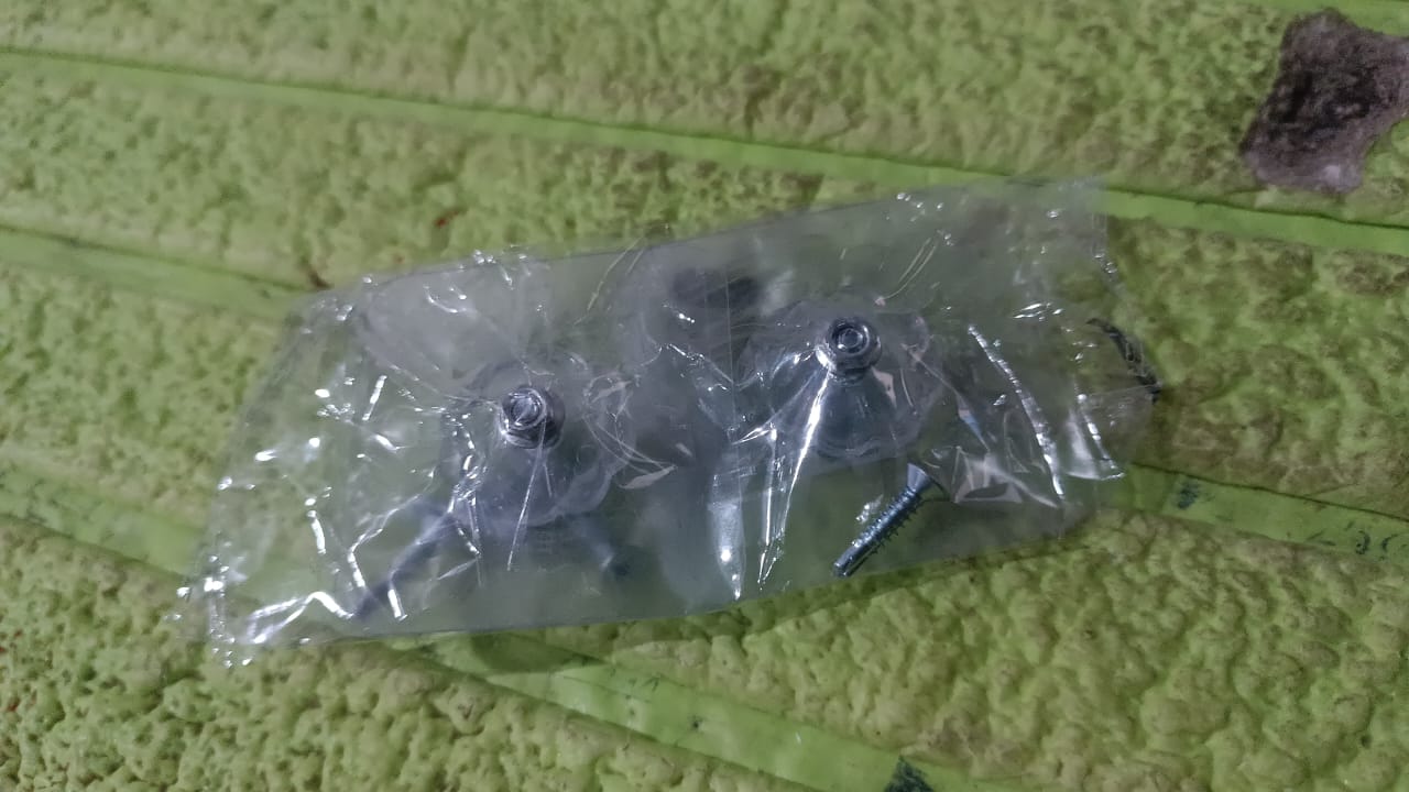 Self Adhesive Hooks Sticker | Screw Nut and Bolt Type (4 Pcs Set) Your Brand