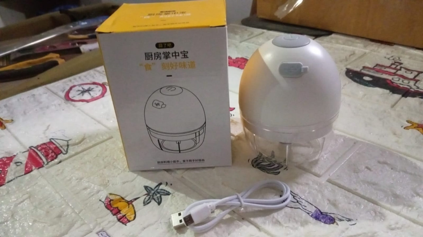 Chopper for Kitchen Electric, Rechargeable Garlic Chopper, Cordless Mini Food Processor, Portable Food Chopper with Detachable Stainless Steel Blade for Garlic, Ginger, Onion, Meat (200ML) Your Brand