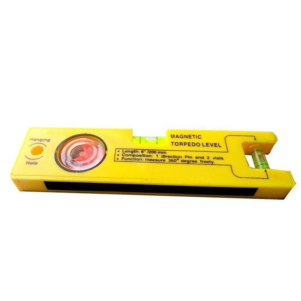 8-inch Magnetic Torpedo Level with 1 Direction Pin, 2 Vials and 360 Degree View Your Brand