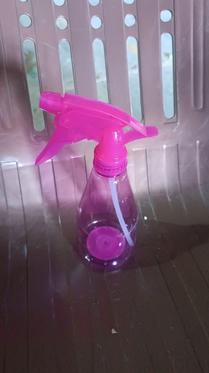 Plastic Multipurpose Home & Garden Water Spray Bottle for Cleaning Pack (414 ML / 1 Pc) Your Brand