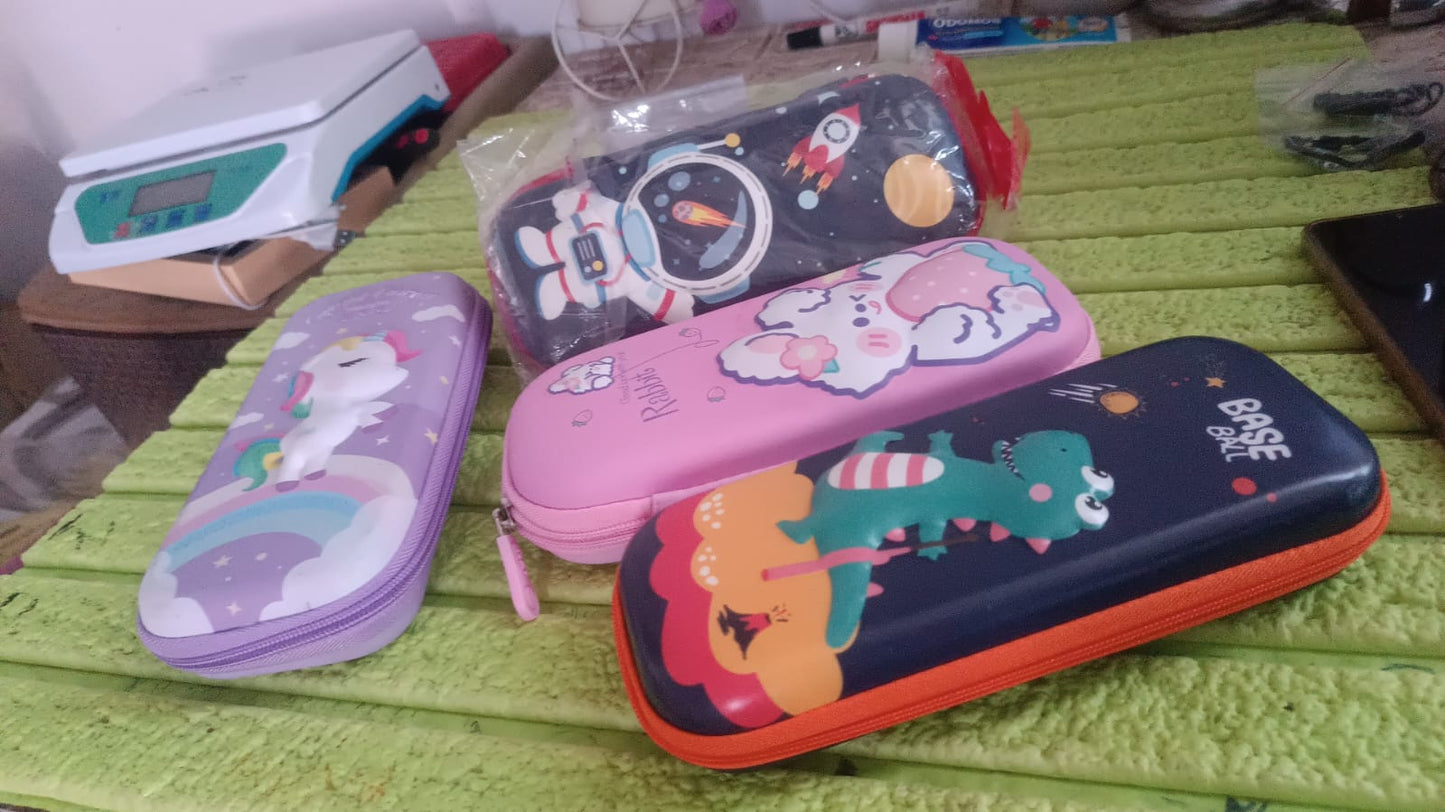 Pencil Box / Kids School Supply Organizer Students Stationery Box (1 Pc / Mix Design) Your Brand