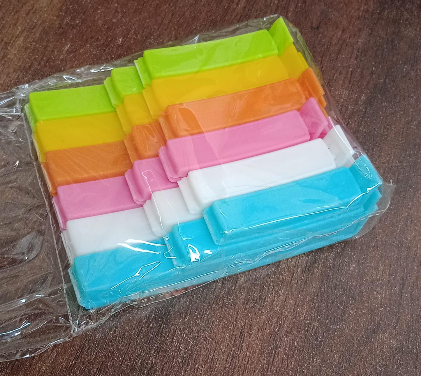 Food, Snack Pouch Bag Clip Sealer for Keeping Food Fresh for Home Kitchen | Plastic Camping Snack Air Tight Seal Bag Clips |Packet Vacuum Sealers Clip| (18 Pc Set) Your Brand