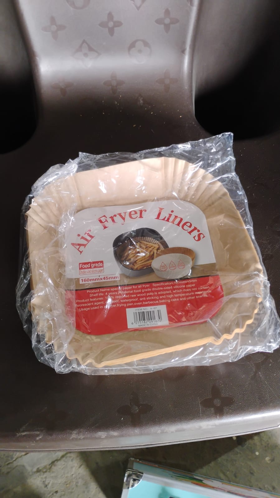 Square Air Fryer Disposable Paper Liner (50 Pcs Set / 160mmx45mm) Your Brand