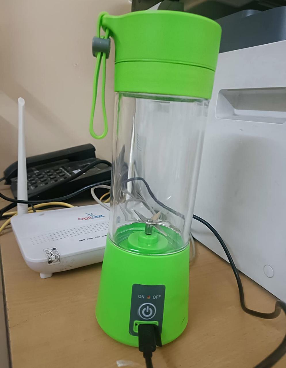 Portable Electric USB Juice Maker Bottle | Blender Grinder Mixer | Rechargeable Bottle with 6 Blades Shopbyte