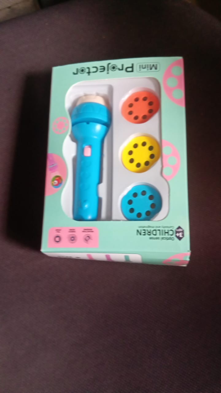 Mini Slide Projector for Kids with 3 Slide and Animated Pattern, Flashlight Torch for Kids, Projector Torch, Educational Learning Toy Your Brand