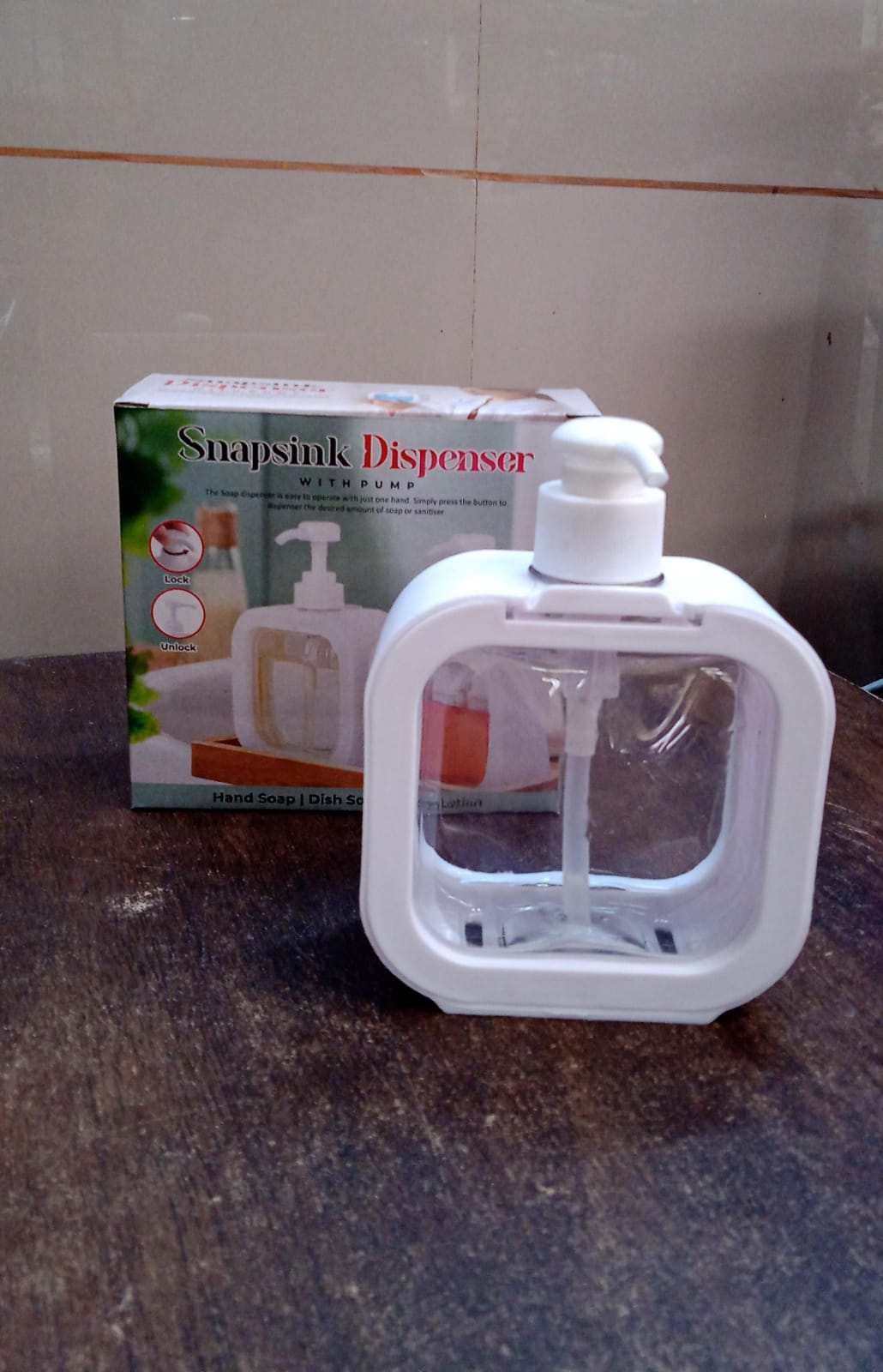 Snap sink Dispenser Plastic Clear Empty Pump Lotion Bottles (1 Set) Your Brand
