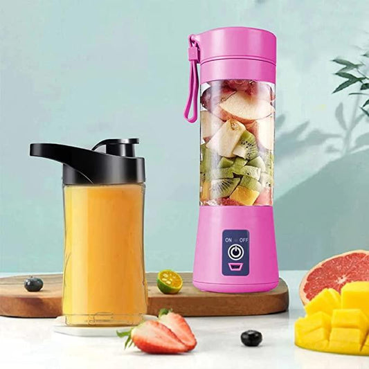 Portable Electric USB Juice Maker Bottle | Blender Grinder Mixer | Rechargeable Bottle with 6 Blades Shopbyte