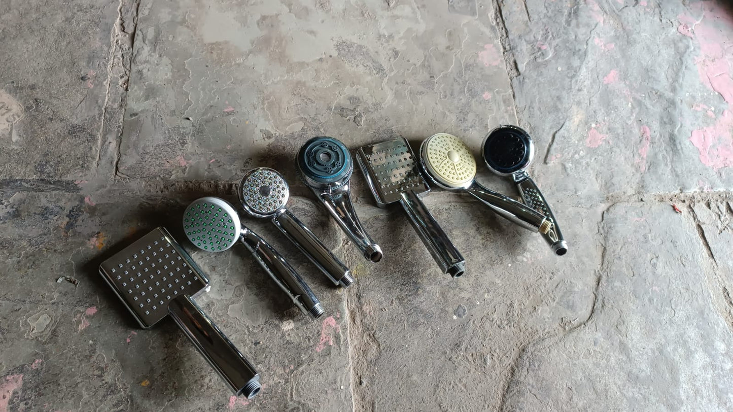 Plastic High Pressure Handheld Shower Head (1 Pc / Mix Design & Size) Your Brand