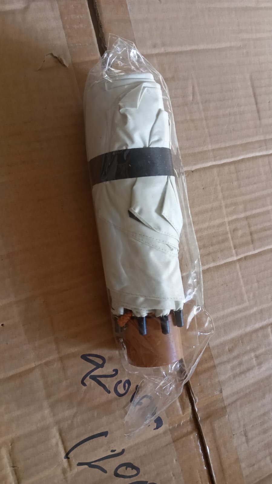 3-Fold Sun & Rain Protective Solid Foldable Umbrella, (1 Pc) Your Brand