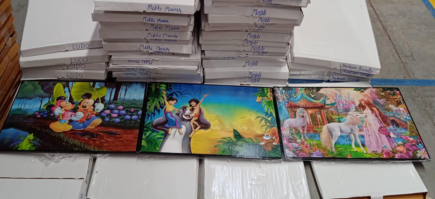 Multipurpose Portable Writing Homework Mix Cartoon Design Printed Table (1 Pc / Mix Design / 61×41 Cm) Your Brand