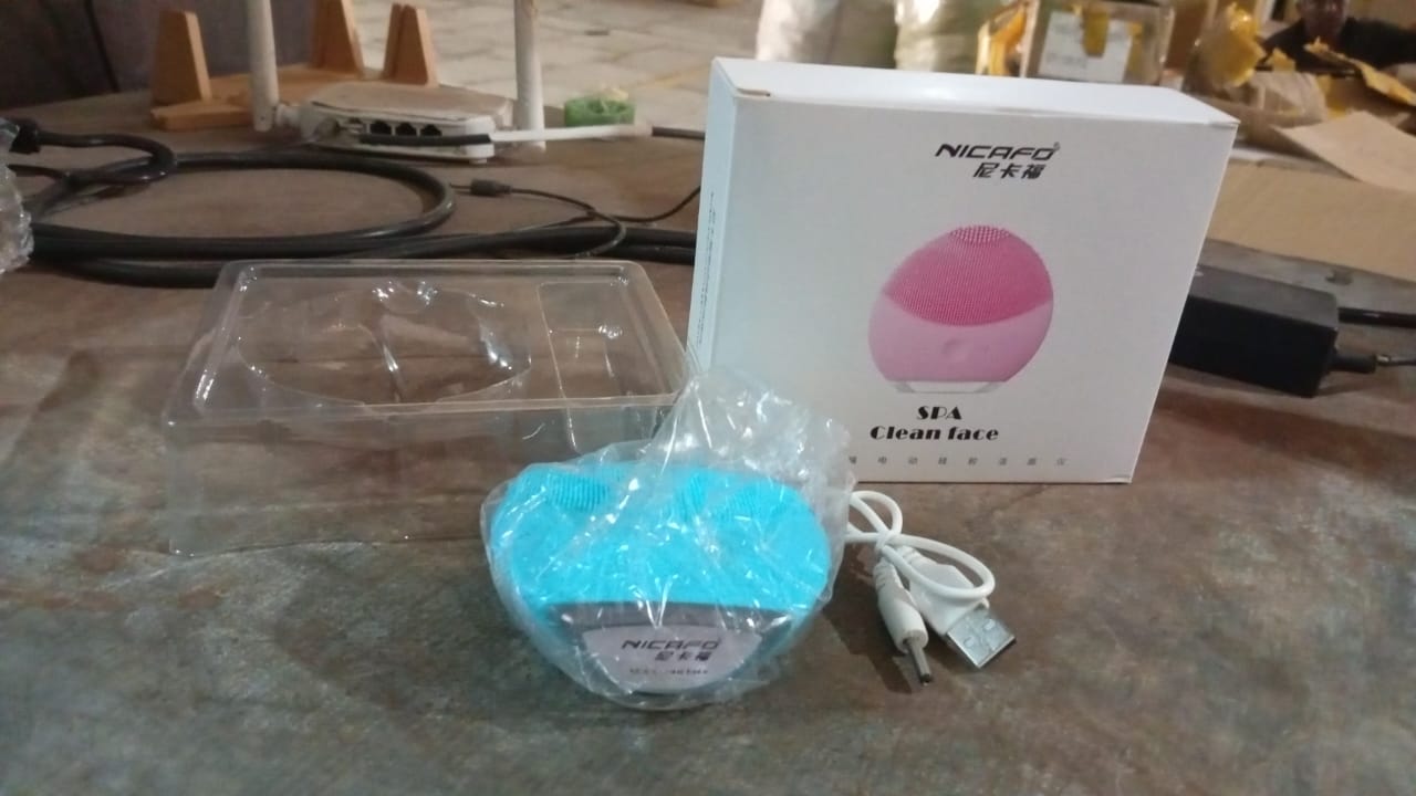 Silicone USB Facial Cleansing Brush and Face Massager (1 Pc) Your Brand