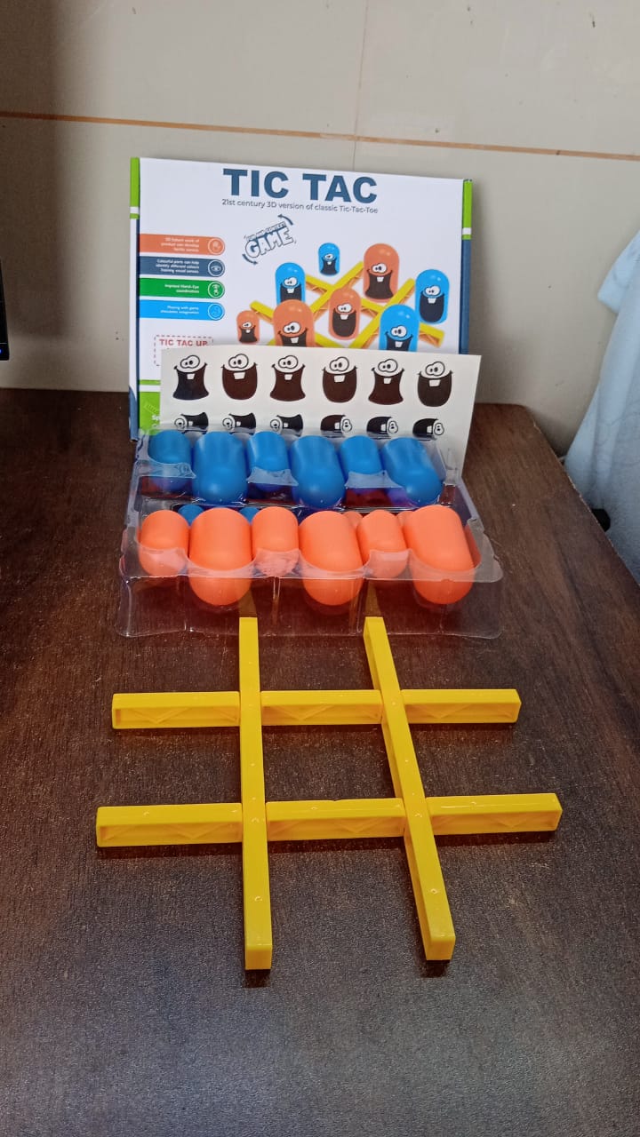 Tic-Tac-Toe Game, Gobble Game, Board Game Indoor (1 Set) Your Brand