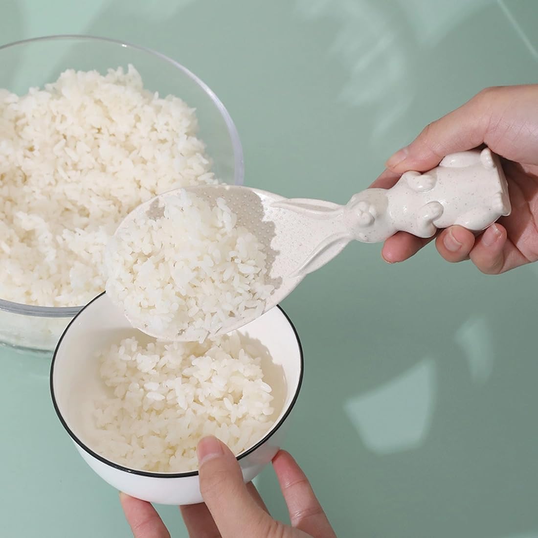 Cute Bunny Stand-Up Rice Paddle (Random Color)(2 Pcs)