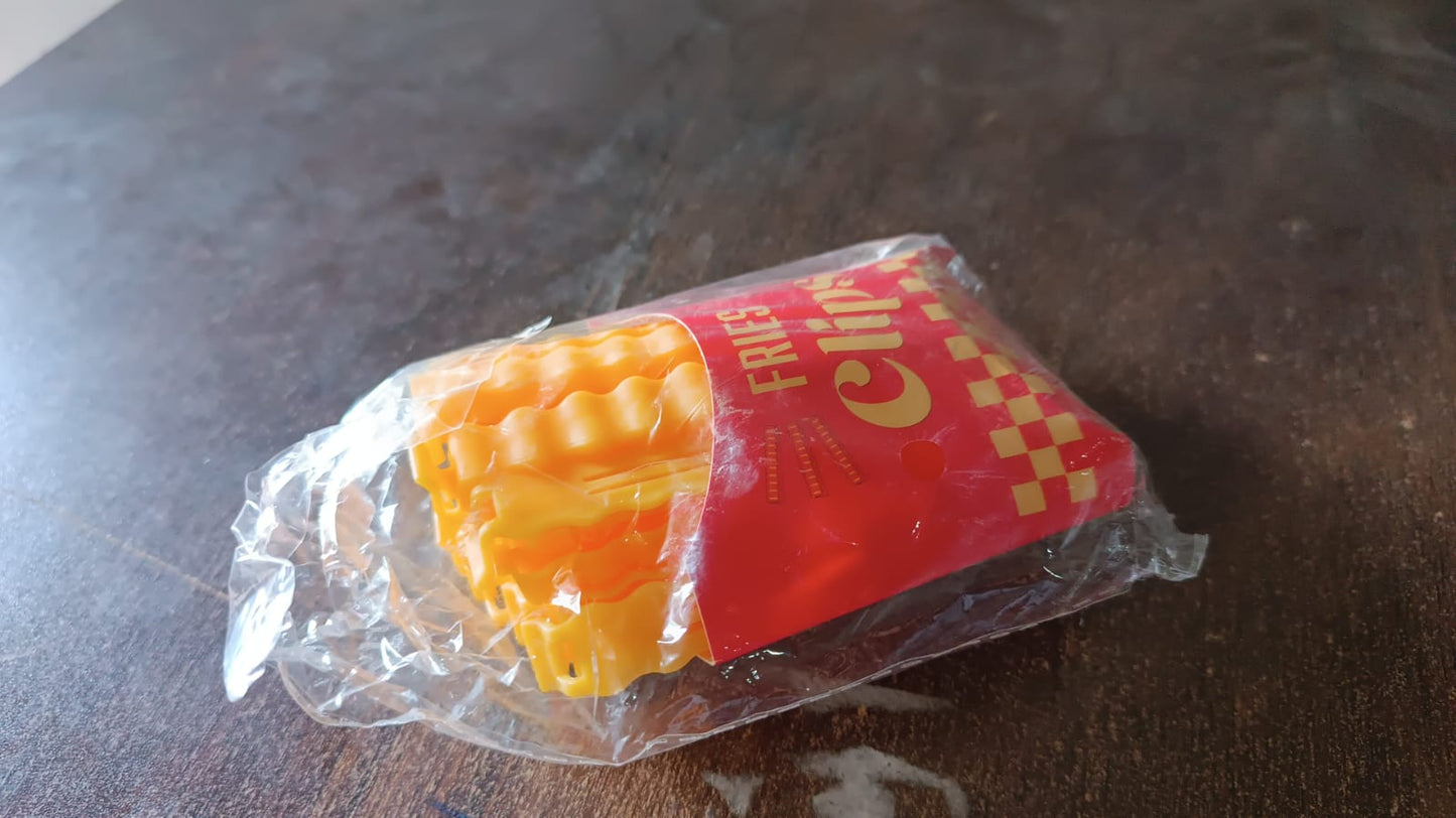 Cute French-Fries-Shaped Bag Clips With in a Magnetic Box (12 Pcs Set) Your Brand