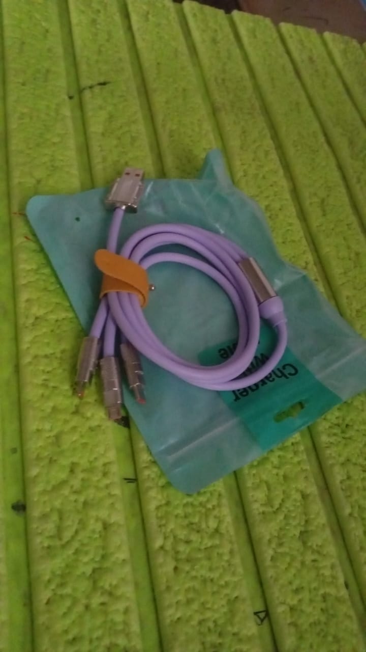 3 in 1 Multi Super Fast Charging Cable (1 Pc) Your Brand