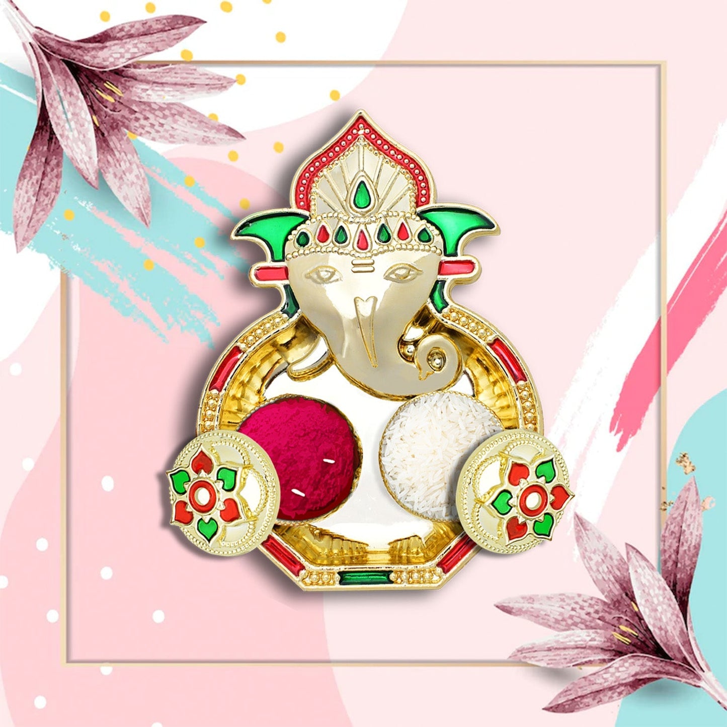 Special Puja Thali, Kumkum Thali Holder, Pooja Return Gift Diwali Your Brand