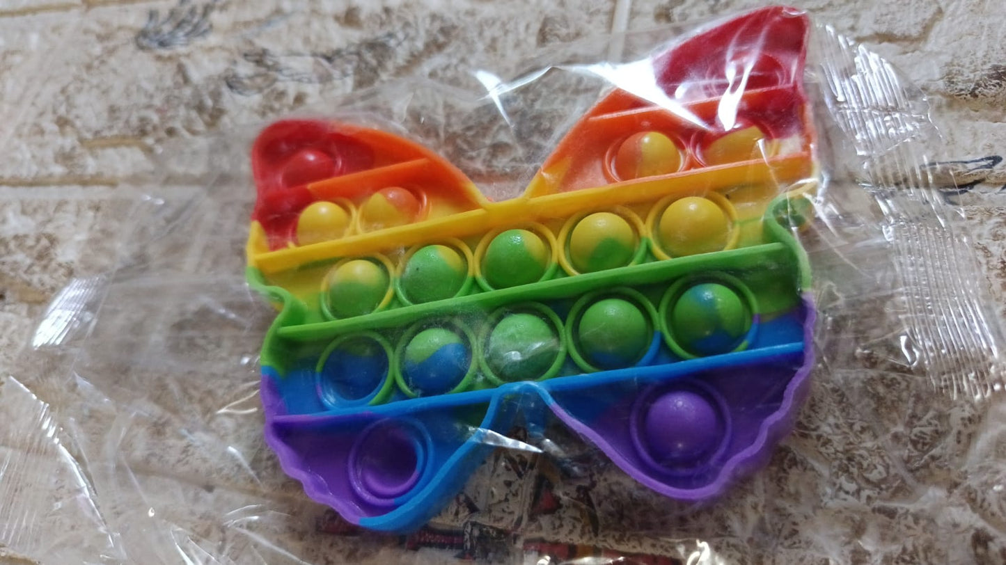 Pop Fidget Toy Push Pop Bubble Fidget Sensory Toy for Kids and Adults Fidget Popper Stress Reliever Sensory Fidget Poppers (Butterfly & Car Shape / 1 Pc) Your Brand