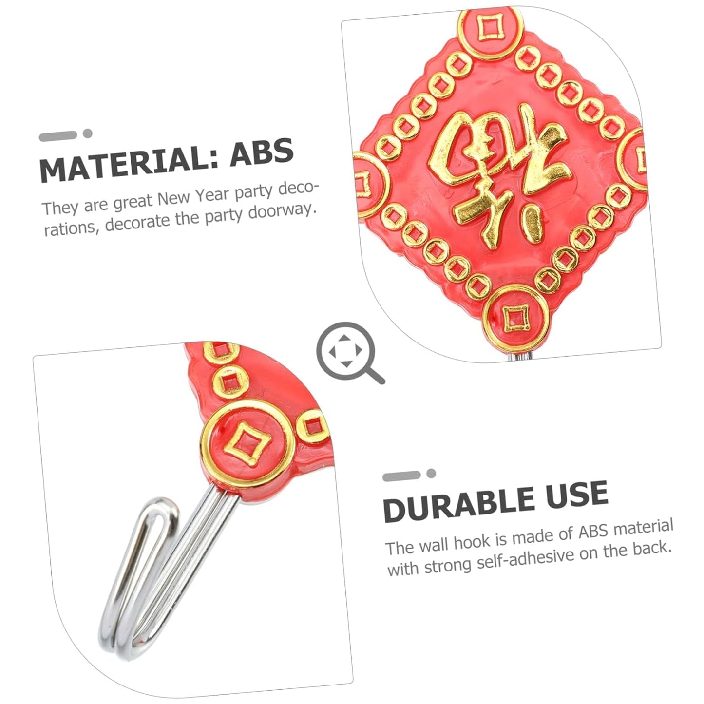 Multipurpose Self-Adhesive Hooks (Heavy Duty): Bathroom, Kitchen, Office Your Brand