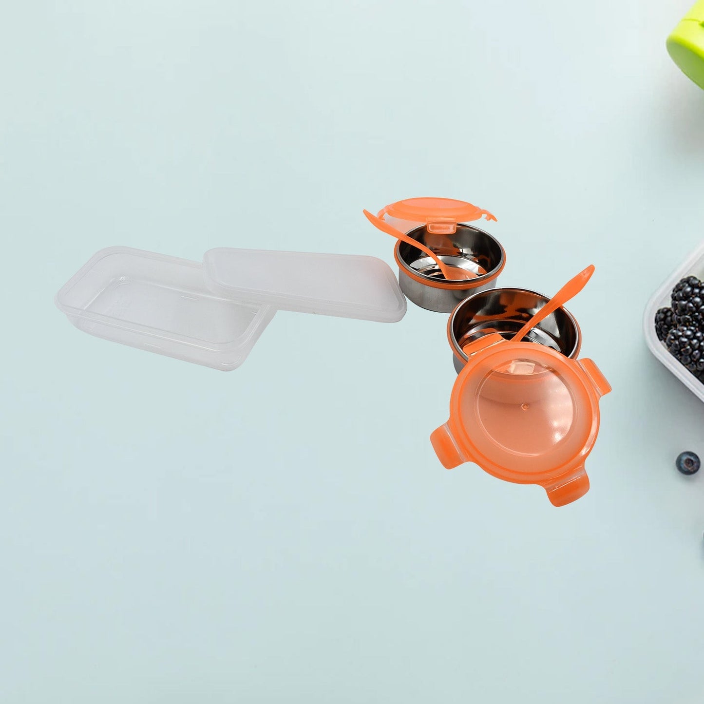 AIRTIGHT & LEAK PROOF STAINLESS STEEL CONTAINER MULTI COMPARTMENT LUNCH BOX CARRY TO ALL TYPE LUNCH IN LUNCH BOX & PREMIUM QUALITY LUNCH BOX IDEAL FOR OFFICE , SCHOOL KIDS & TRAVELLING IDEAL (3 Different Lunch Box) Your Brand