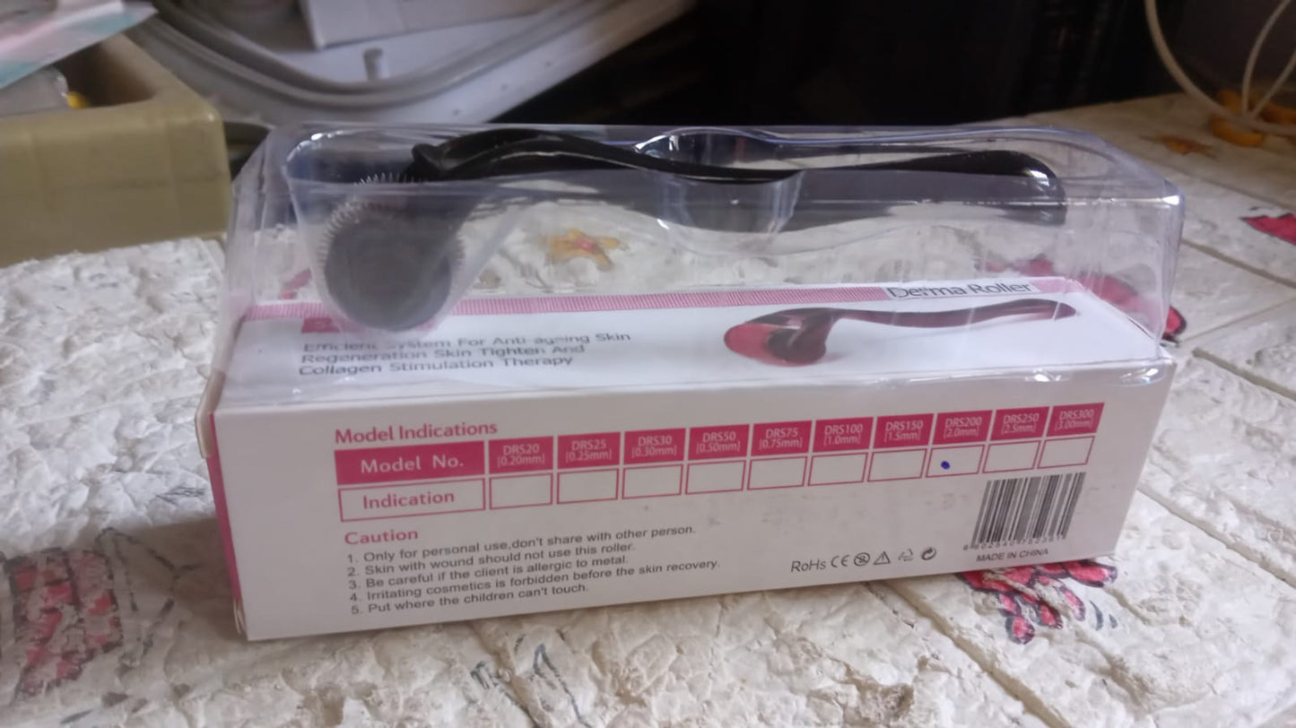 Derma Roller Anti Ageing and Facial Scrubs & Polishes Scar Removal Hair Regrowth (2 MM) Your Brand