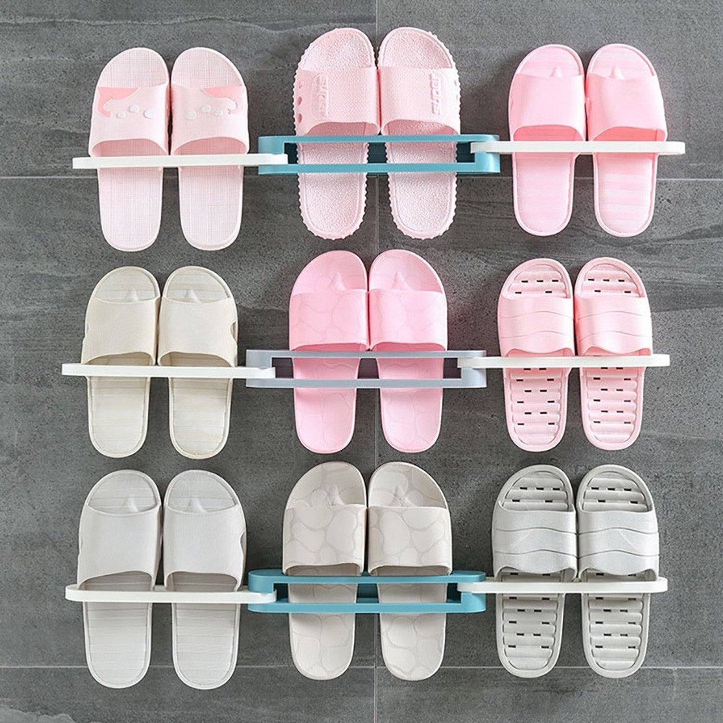 Multifunction Folding Slippers / Shoes Hanger Organizer Rack Your Brand