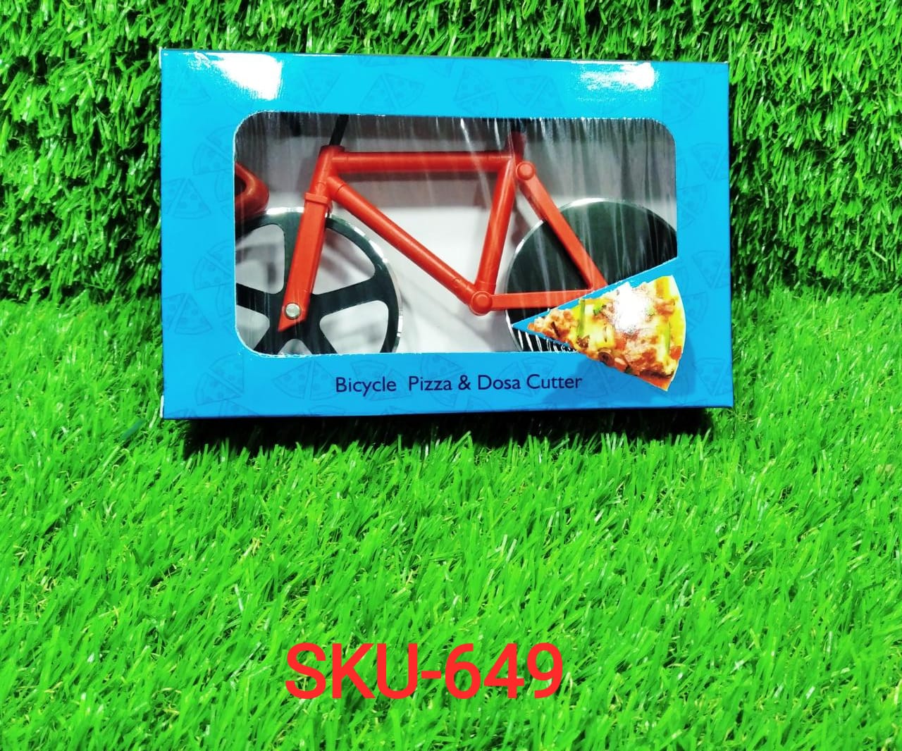 Bicycle Pizza Cutter (1 Pc): Stainless Steel, Unbreakable Handle Your Brand