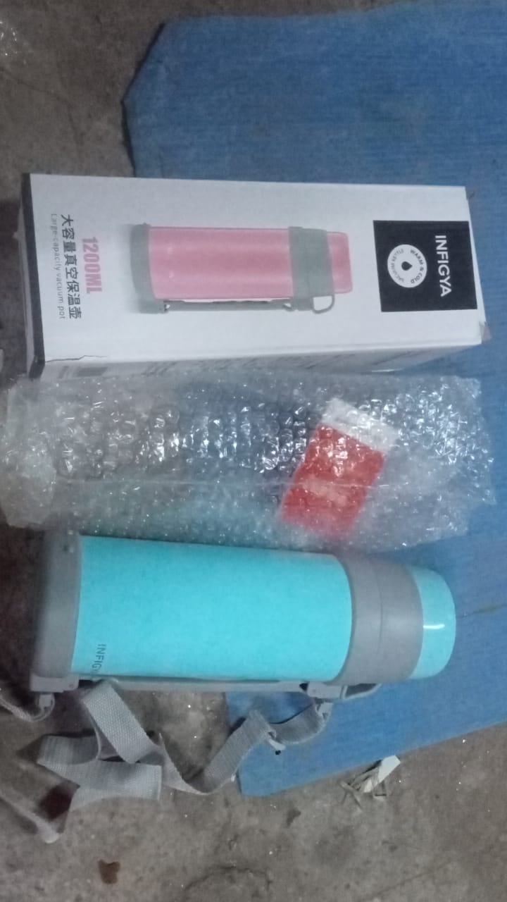 Stainless Steel Insulation Thermos, Double-Wall Vacuum Insulated Water Bottle For Travel, Outdoor Fitness Portable Travel Pot, Camping Coffee, Portable Car, Travel Keep Hot & Cold Large Capacity (1200 ML) Your Brand