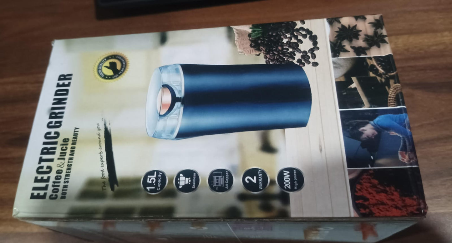 Mini Mixer, Small Blander, powerful Mini Grinder, Electric Coffee Bean Grinder Machine Portable Grinder for Home and Office 1.5L Capacity, 200w (2 Blade Grinder) Your Brand