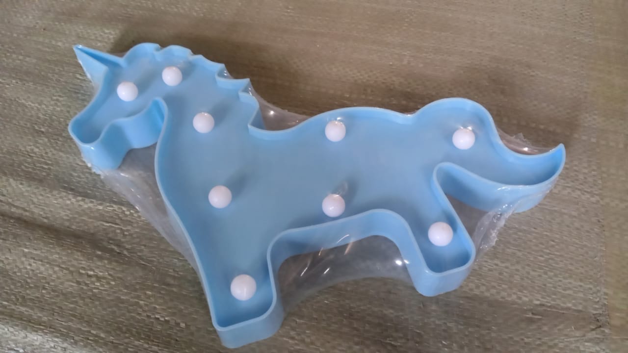 3D LED Night Light Table Lamp for Party Birthday Wedding Atmosphere, Battery Operated Decorative Light Nursery Lamp for Bedroom and Wall Decoration For Children Bedroom Wall, Light (1 Pc / Battery Not Included) Your Brand