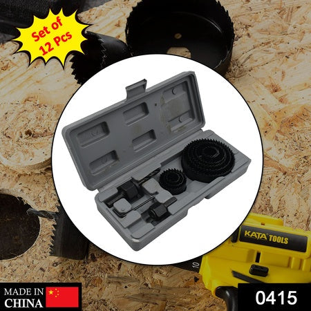 0415 -12 Pcs 19-64mm Hole Saw Kit Wukusy