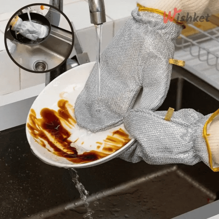 Wire Dishwashing Gloves - PACK OF 2 shopbyte
