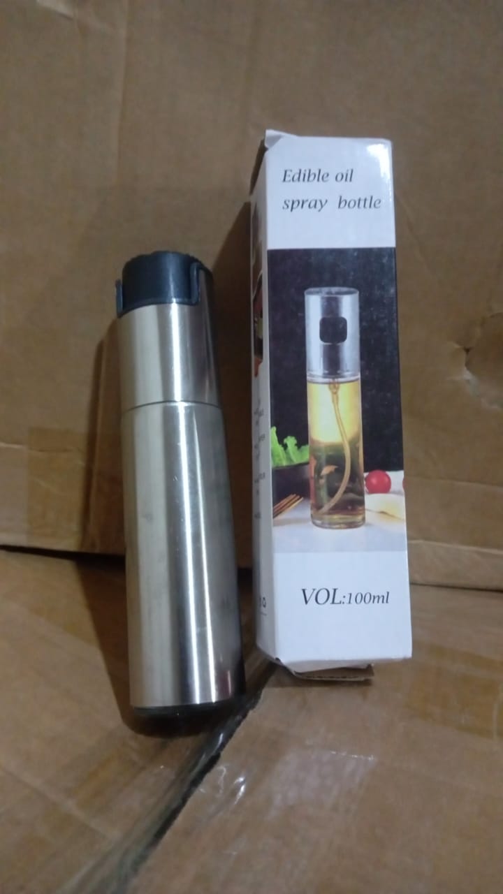 Oil Spray Bottle for Dosa | Food Grade Stainless Steel Glass Oil Spray Bottle (100 ML) Your Brand