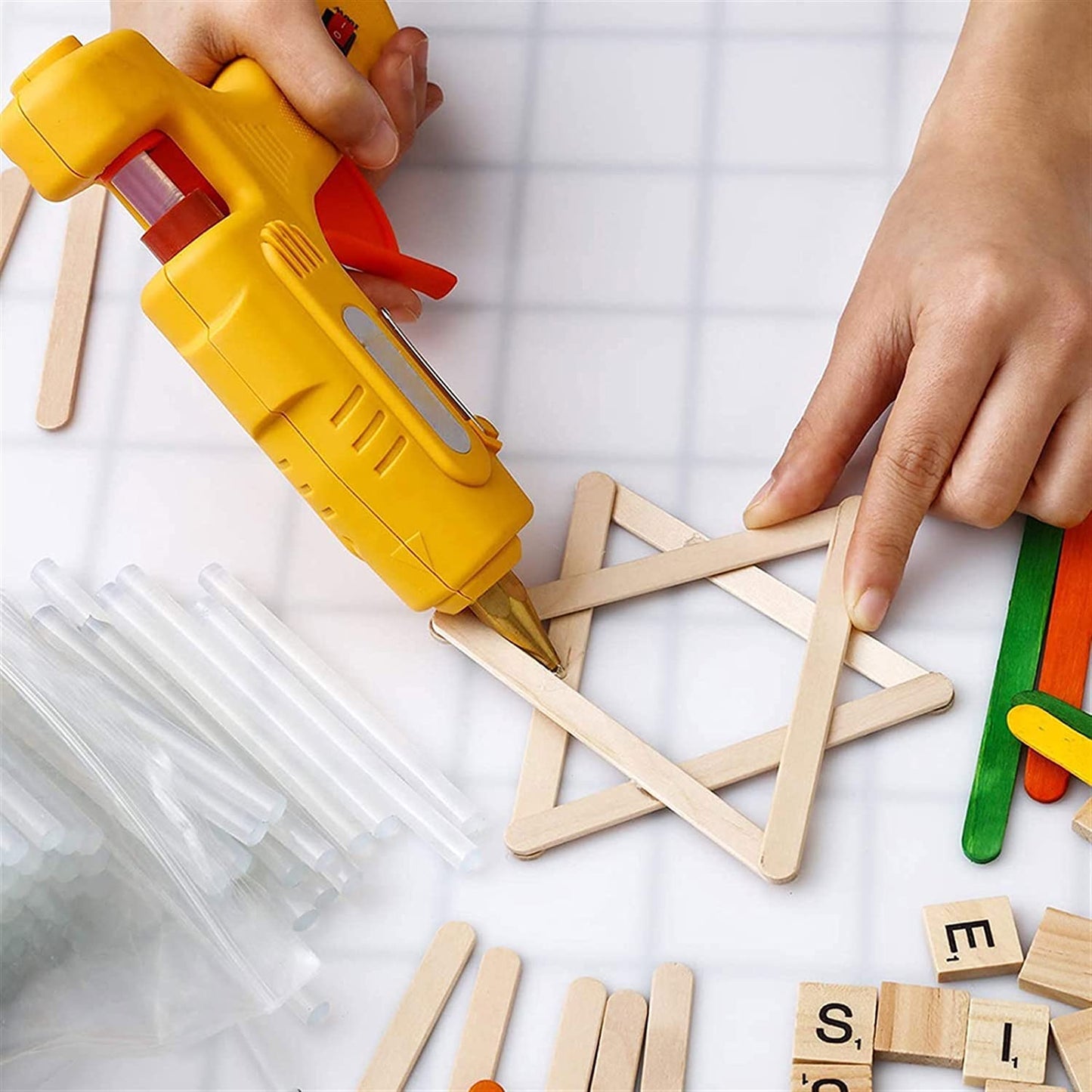 Glue Sticks for Craft and Art Decoration Craft Work Multi-Purpose Transparent HOT MELT Glue Sticks ( 1 Kg ) Your Brand