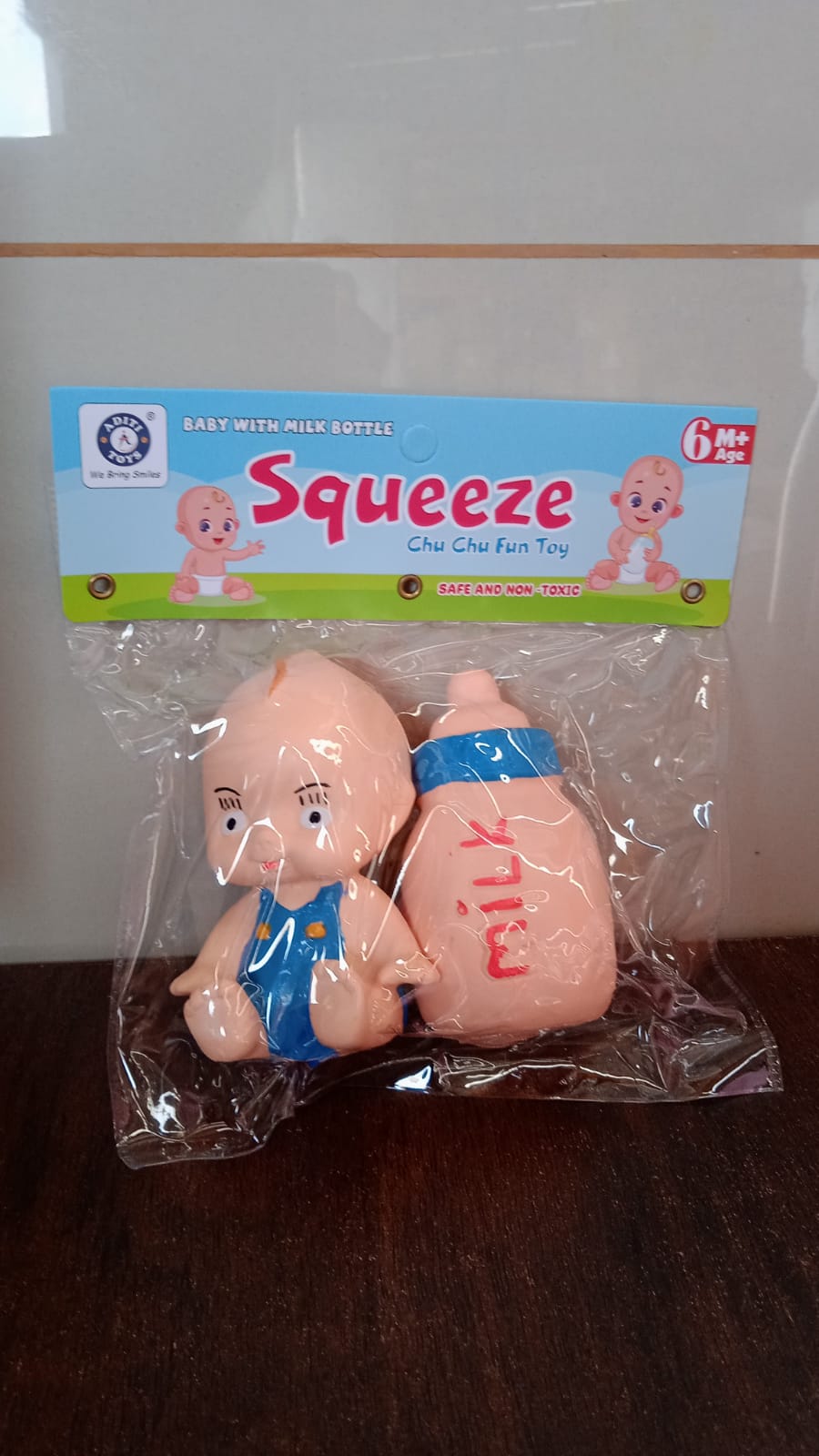 Baby And Bottle Squeeze Chu Chu Fun Toy (2 Pcs) Your Brand
