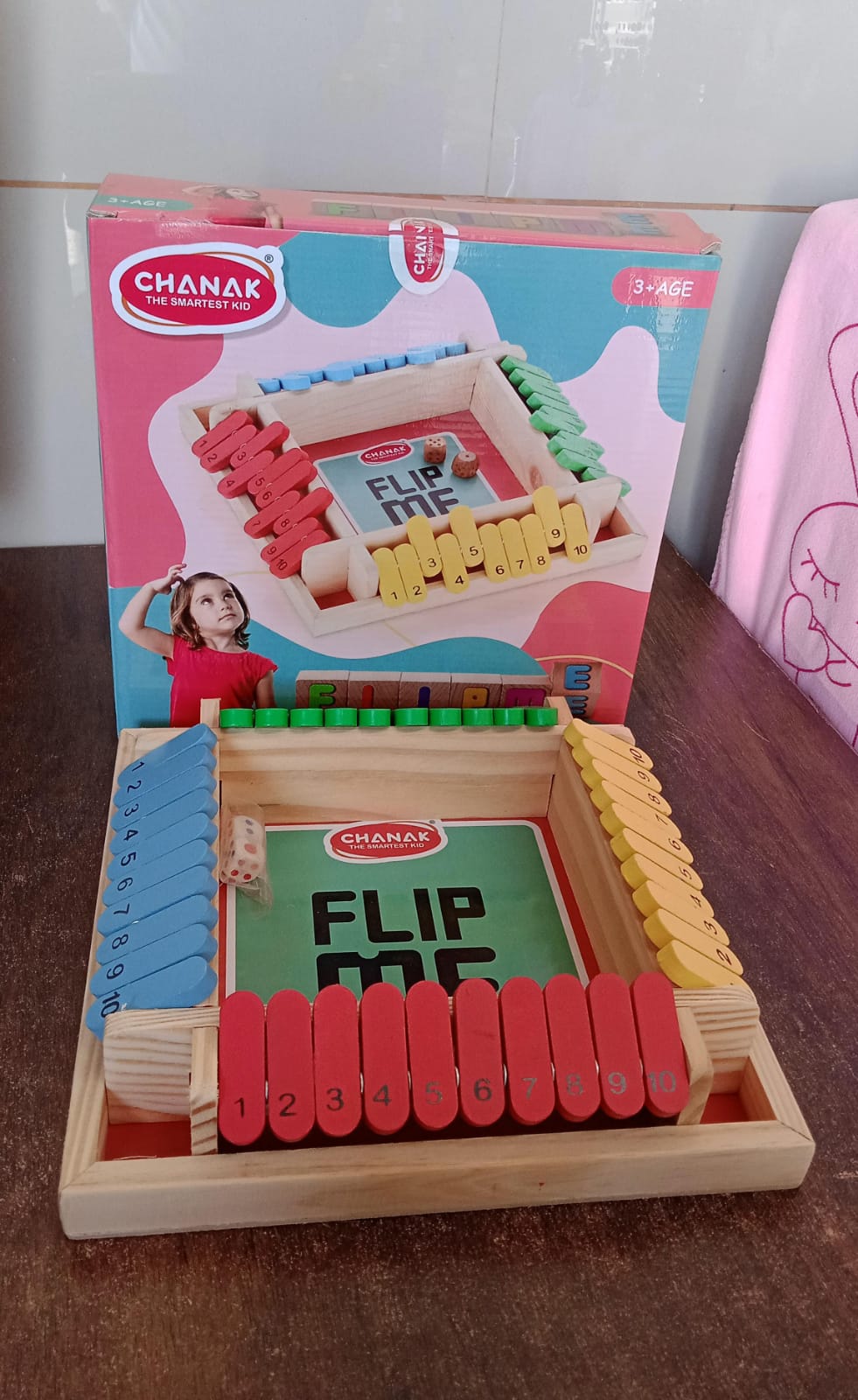 Shut The Box Dice Game, Classic Flip Me Multiplayer Game (1 Set) Your Brand