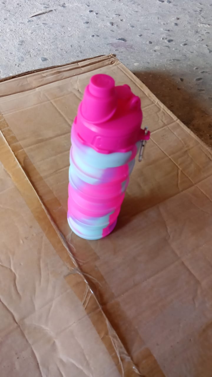 Silicone Foldable Water Bottle (1 Pc / 24 cm Foldable / 500 ML) Your Brand