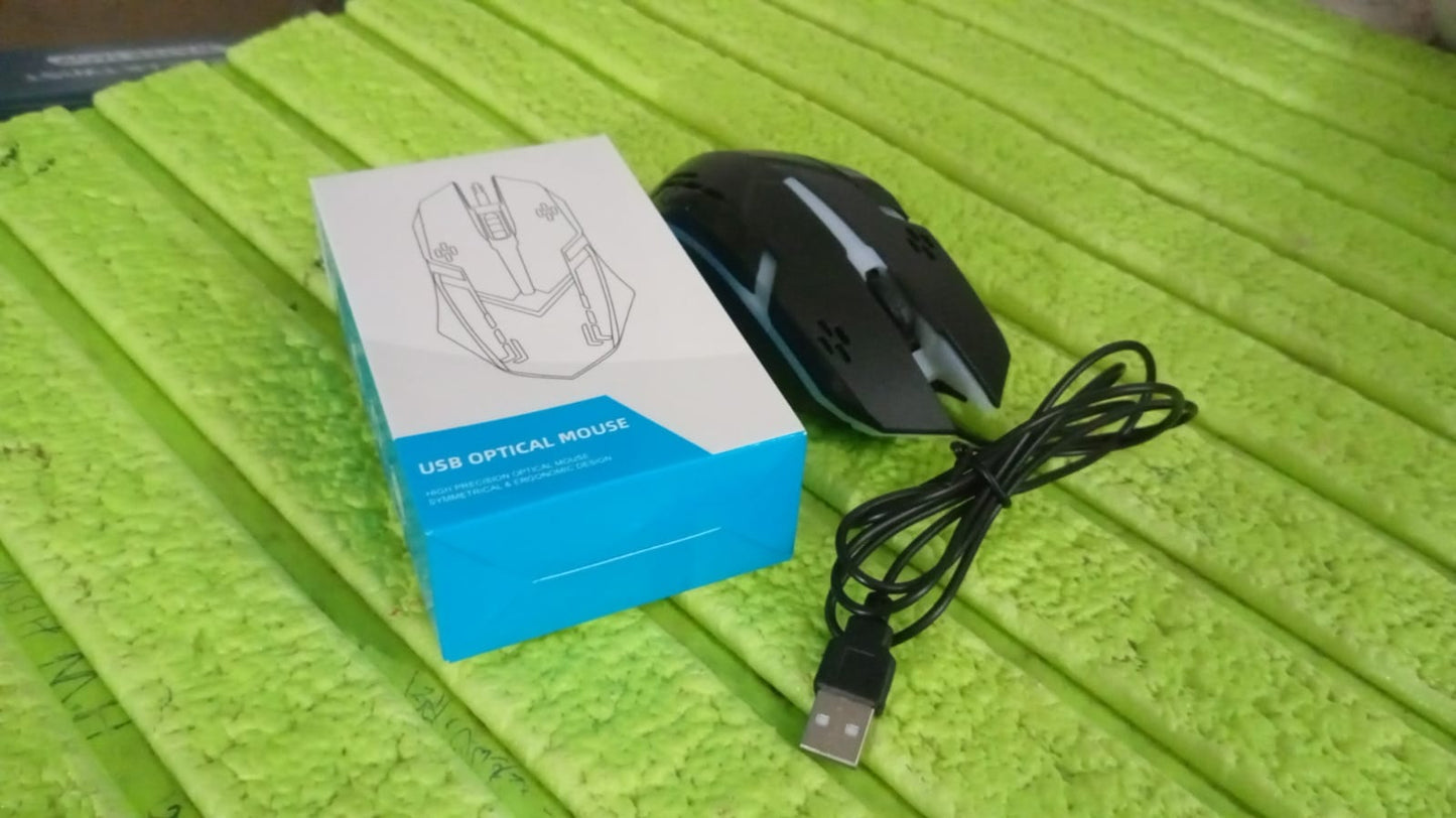 Computer / Laptop USB Wired Optical Mouse (1 Pc) Your Brand