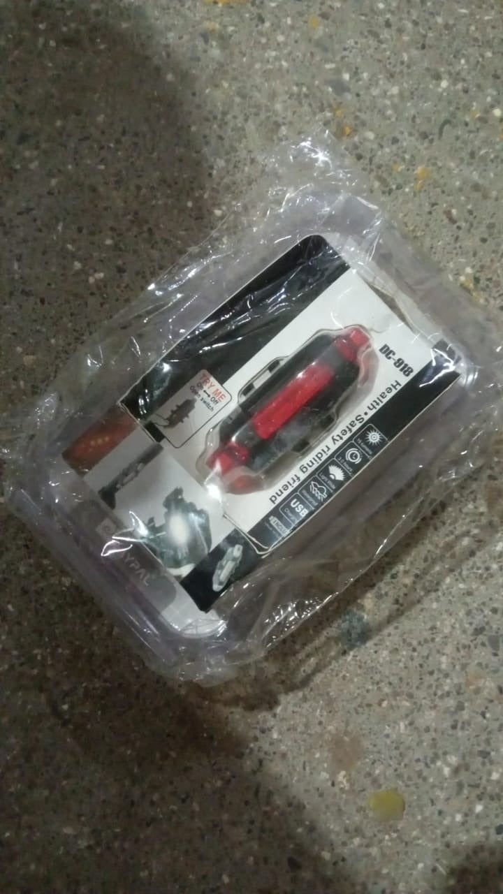 Combo of Bicycle LED USB Rechargeable Head Light and Tail Light (2 Pc Set) Your Brand