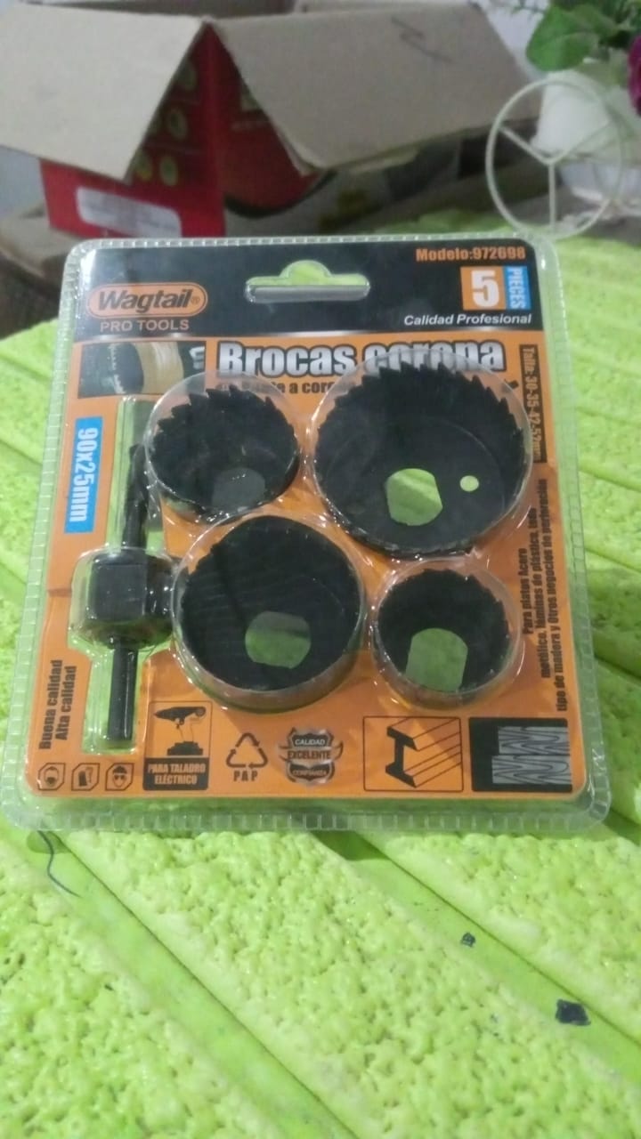 32 / 38 / 44 / 54 mm Hole Saw Cutter with Mandrel 32-54 mm (5 Pcs Set) Your Brand