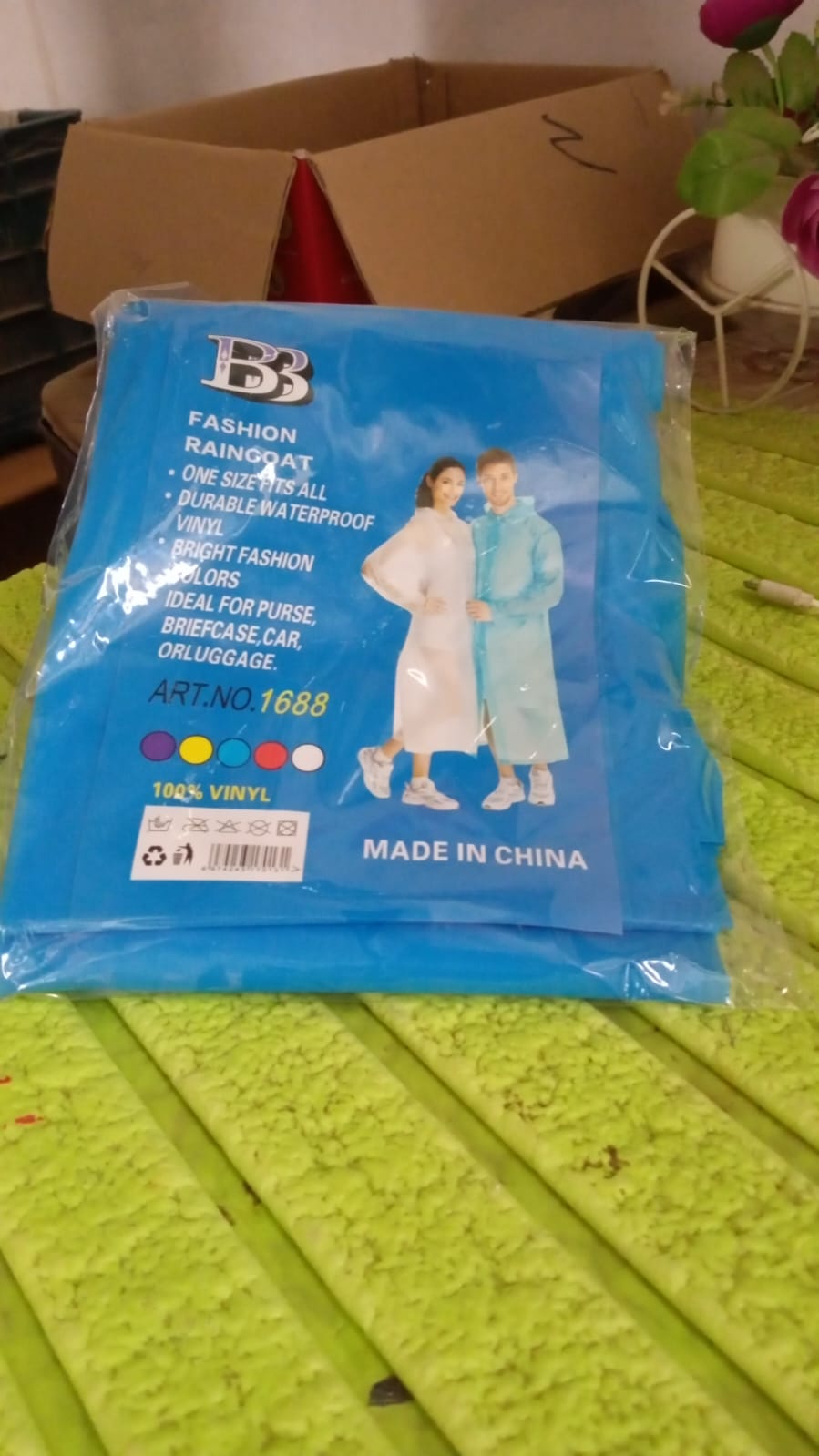 Fashion Portable Adult Rain Coat (1pc) Your Brand