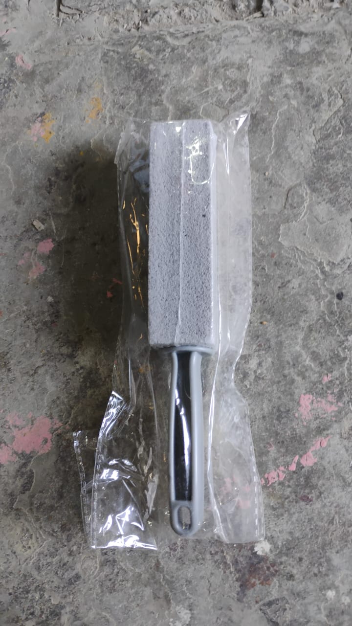 Pumice Stone Toilet Clean Brush with Handle (24 Cm / 1 Pc) Your Brand