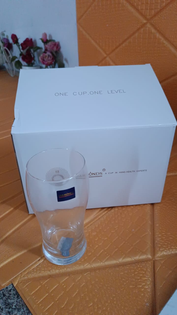 Juice water Glass Tumbler Pure Glass (6 Pcs Set) Your Brand